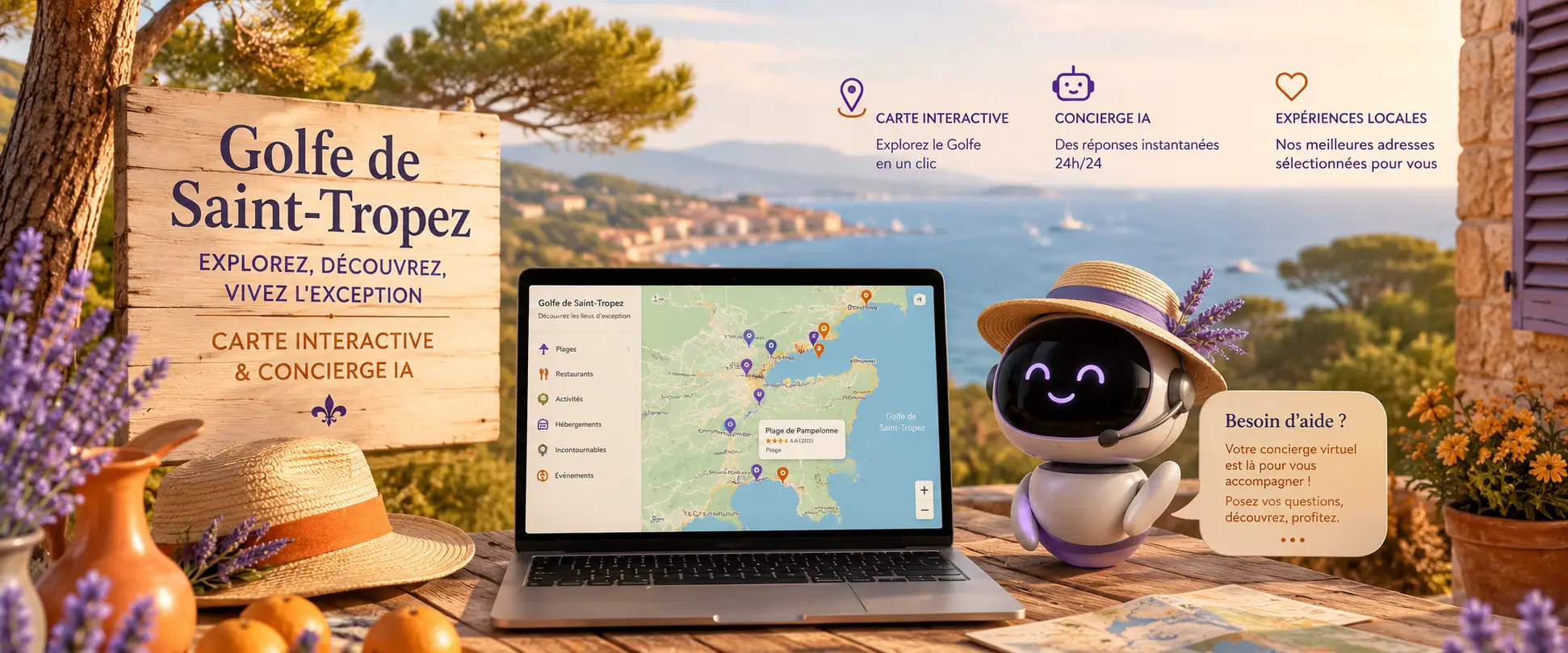 concierge digital et carte google map interactive du cocon cogolinois